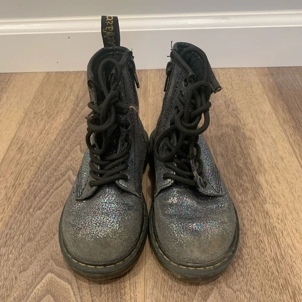Dr. Martens Glitter Lace Up Combat Boots